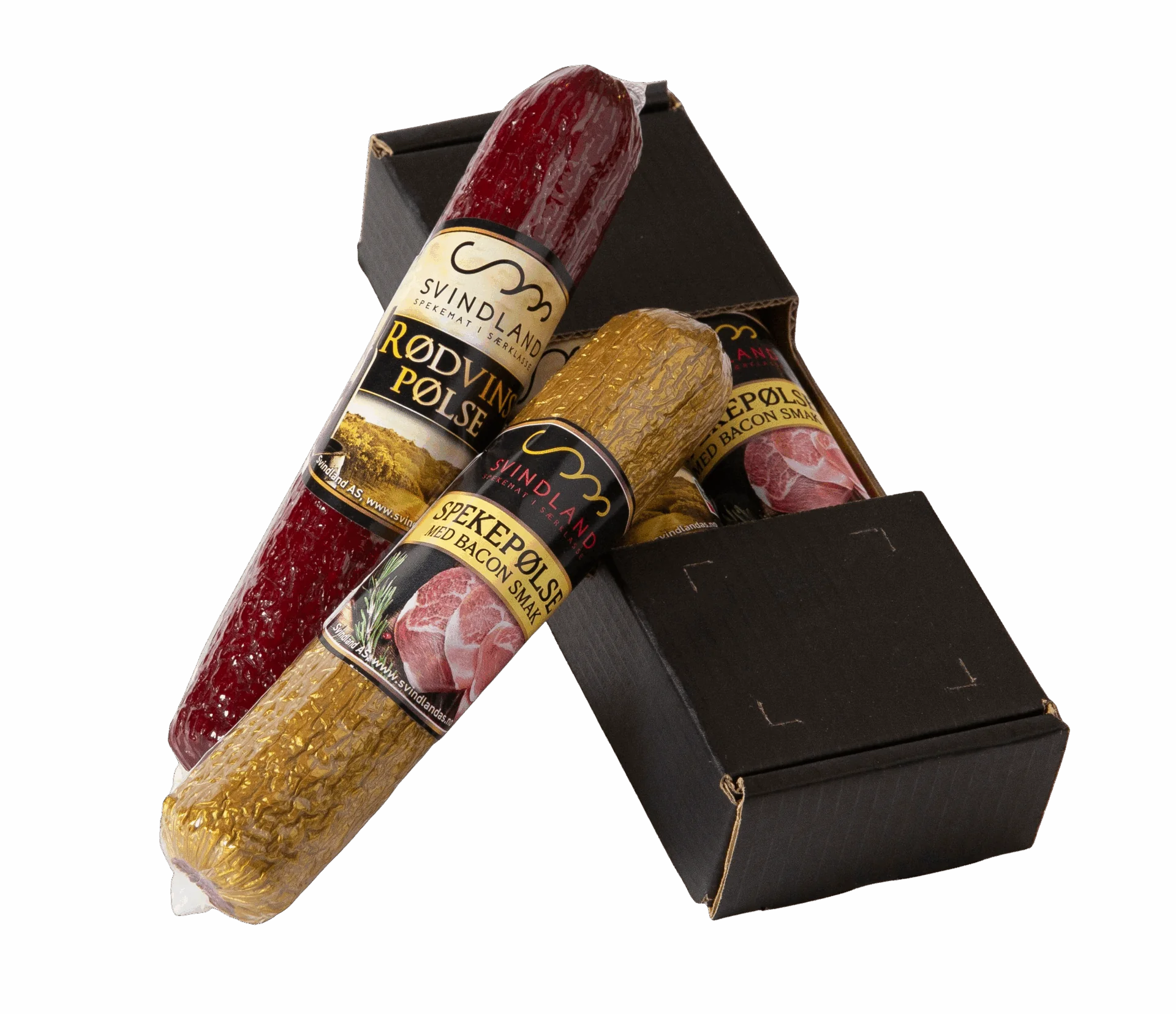 Spekepølser i gaveeske