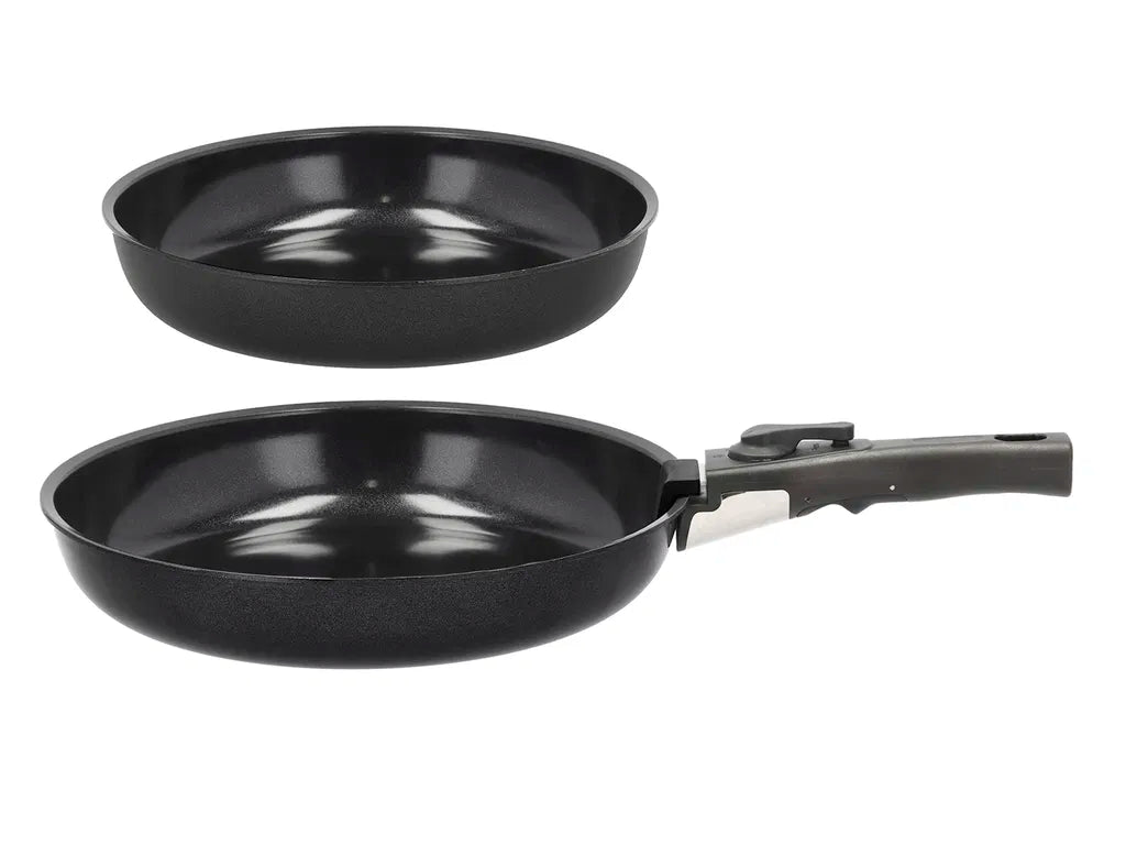 HOLM Stekepannesett med avtakbart håndtak Dia 24+28 cm Svart