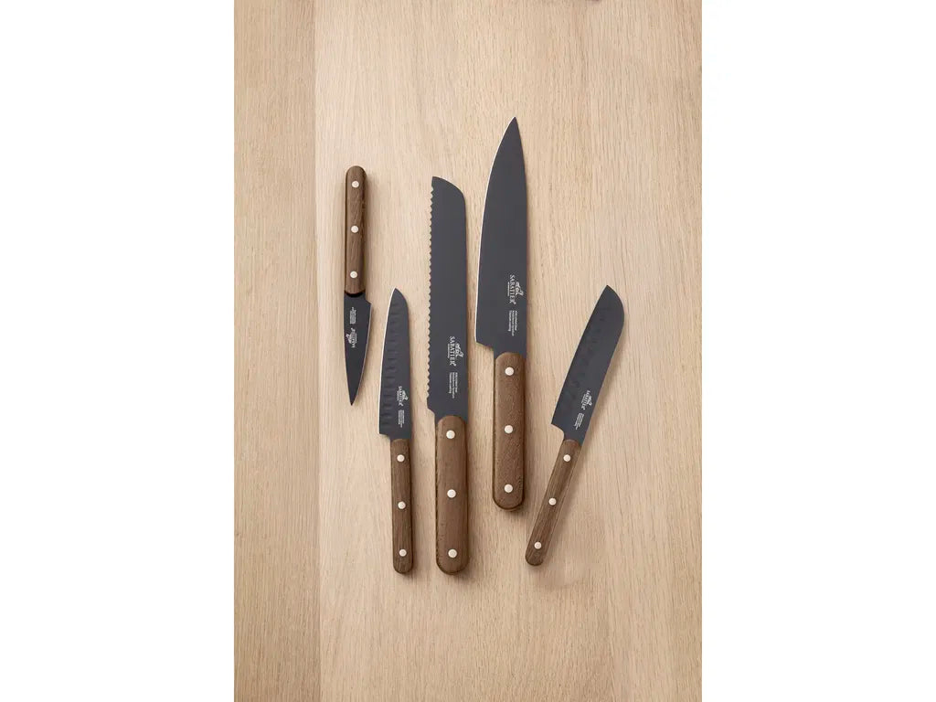 Lion Sabatier International Phenix Walnut Knivsett 5 deler Svart/Tre