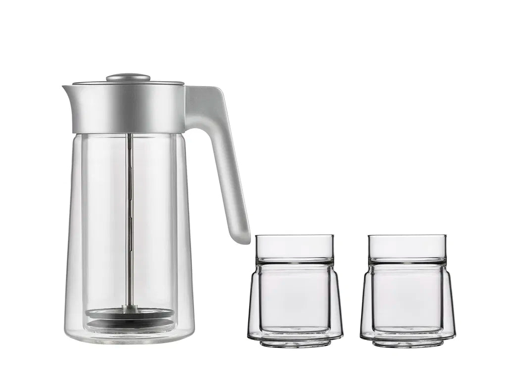 Jacob Jensen Presskanne og glass Silver SAMPAK